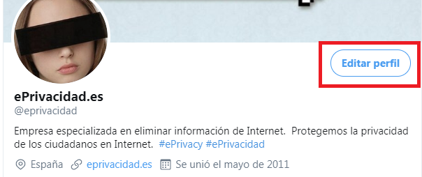 Quitar datos de Twitter