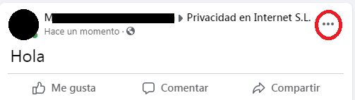 Quitar publicacion de la biografía de Facebook