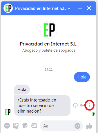 Borrar mensaje de Facebook 3