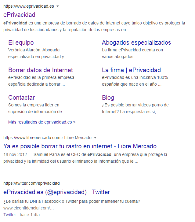 Eliminar mi nombre y mis apellidos de Google